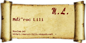Móroc Lili névjegykártya